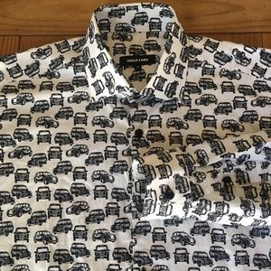 Jared Lang Men’s Button Down Cars Print Medium